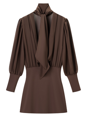 Vestido Curto Manga Longa Modern Ravenna