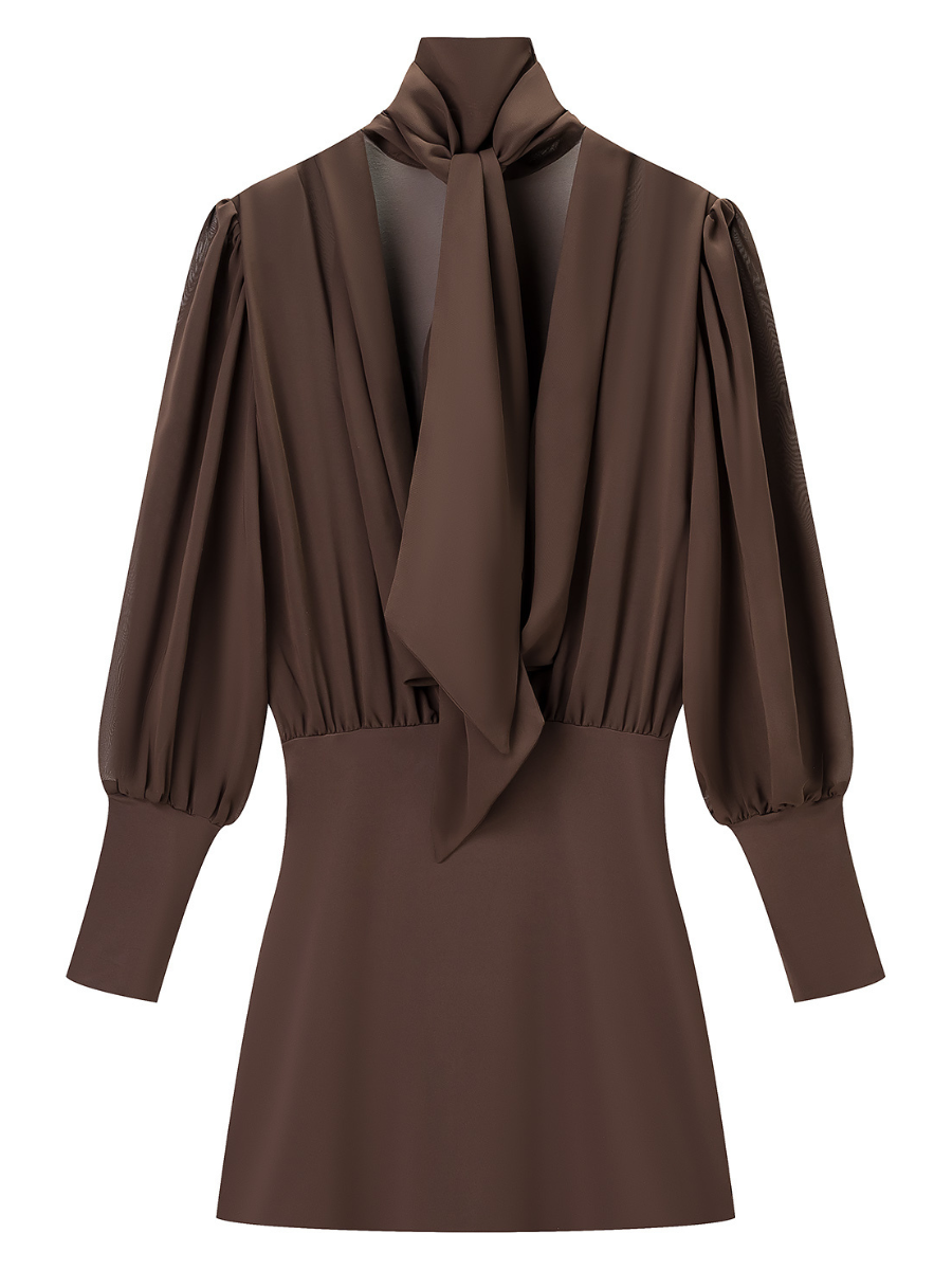 Vestido Curto Manga Longa Modern Ravenna