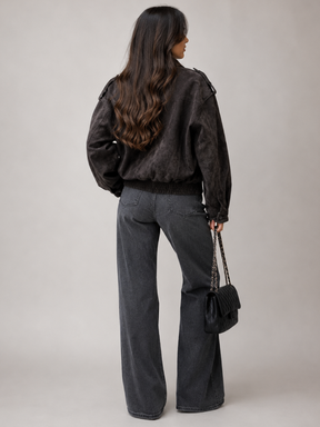 Jaqueta Feminina Oversized Suede Premium Modern Bellagio