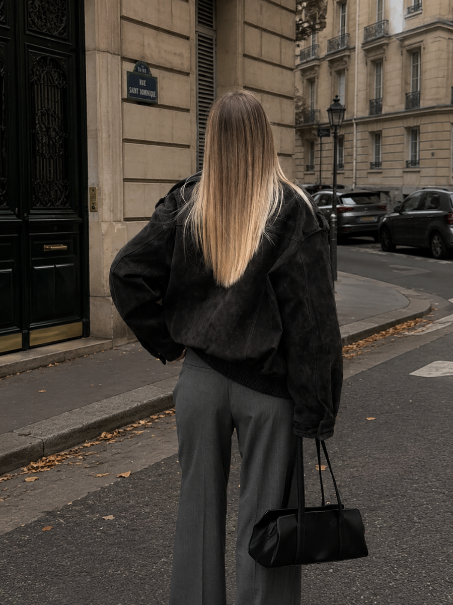 Jaqueta Feminina Oversized Suede Premium Modern Bellagio