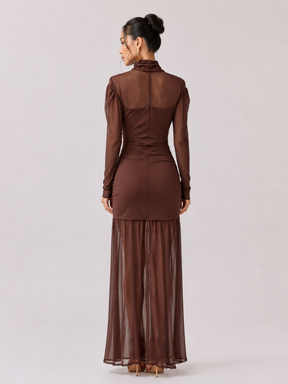 Vestido Longo com Tule Modern Amara