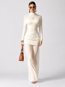 Vestido Longo com Tule Modern Amara