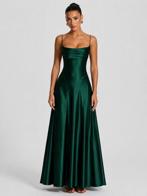 Vestido Longo Cetim Modern Nancy