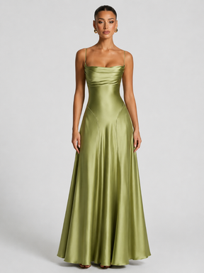 Vestido Longo Cetim Modern Nancy