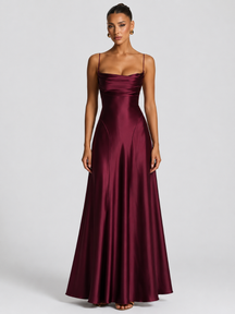 Vestido Longo Cetim Modern Nancy
