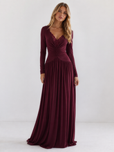 Vestido de Manga Longa Elegante Longo com Renda Modern Dyni