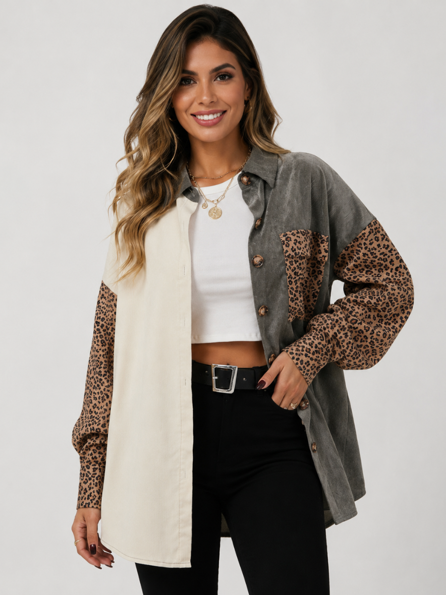 Camisa Casaco Feminina em Veludo Modern Xenthon