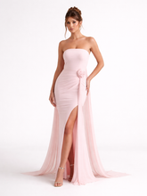 Vestido Longo Sem Alças Com Fenda Modern Elora