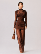 Vestido Longo com Tule Modern Amara