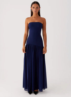 Vestido Longo Tomara que Caia  Com Fenda Modern Eden