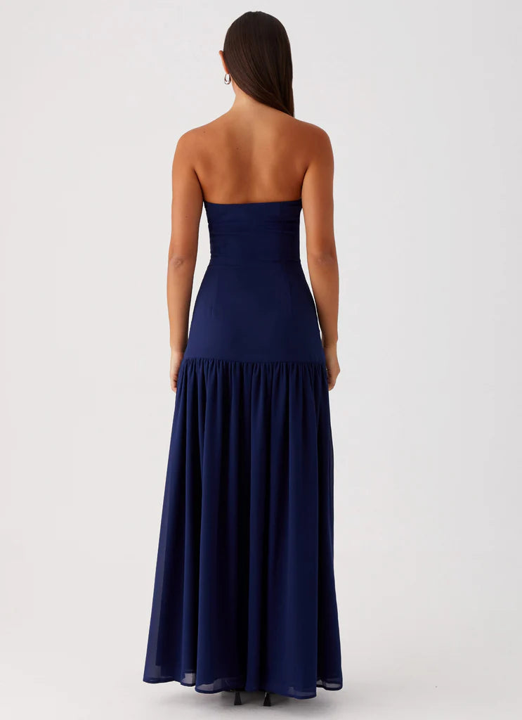 Vestido Longo Tomara que Caia  Com Fenda Modern Eden
