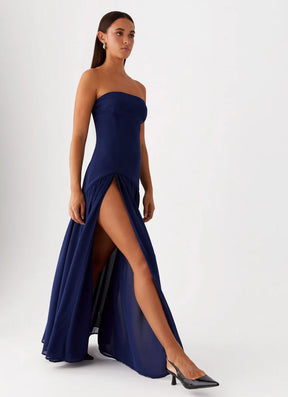 Vestido Longo Tomara que Caia  Com Fenda Modern Eden