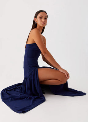 Vestido Longo Tomara que Caia  Com Fenda Modern Eden