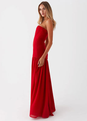 Vestido Longo Tomara que Caia  Com Fenda Modern Eden
