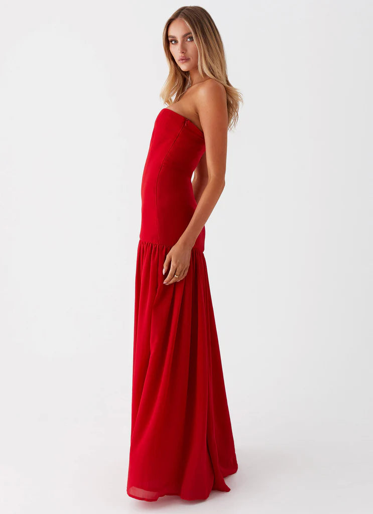 Vestido Longo Tomara que Caia  Com Fenda Modern Eden