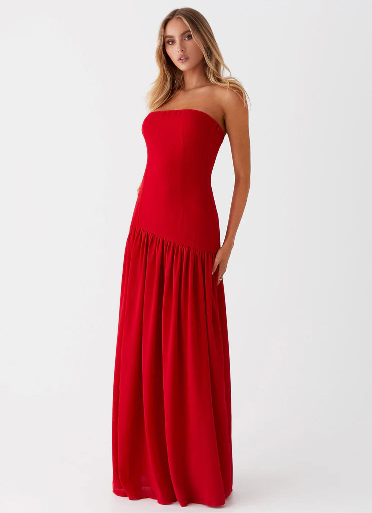 Vestido Longo Tomara que Caia  Com Fenda Modern Eden