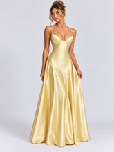 Vestido Longo Cetim Corset Modern Nadiny