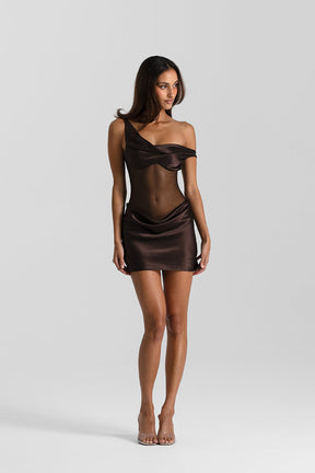 Vestido Curto Cetim Modern Avênia