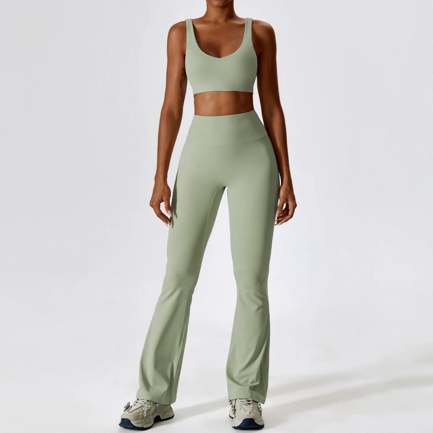 Conjunto Top Regata e Calça Flare Modern Motion