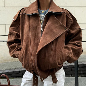 Jaqueta Feminina Oversized Suede Premium Modern Aspen