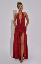 Vestido Longo com Fenda Modern Coven