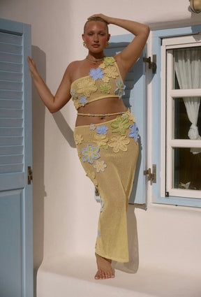 Conjunto Praiano Top e Saia Longa Modern Zalia