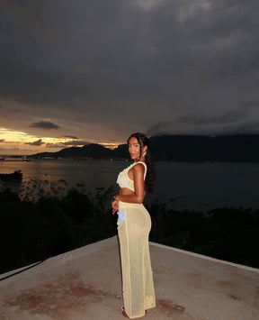 Conjunto Praiano Top e Saia Longa Modern Zalia