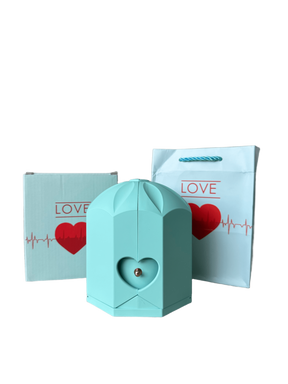 Caixa com Girassol Eterno & Colar Coração Personalizado