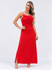 Vestido de Verão Longo Modern Maldivas com Flor