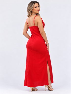 Vestido de Verão Longo Modern Maldivas com Flor