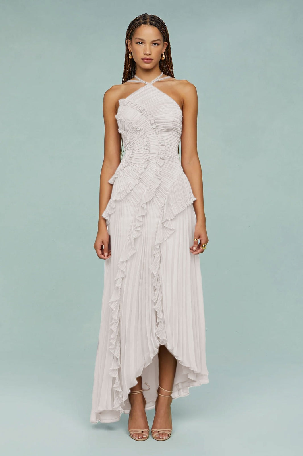 Vestido Assimétrico Tendência Modern Lilac