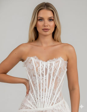 Vestido Curto Corset de Renda Modern Dubai