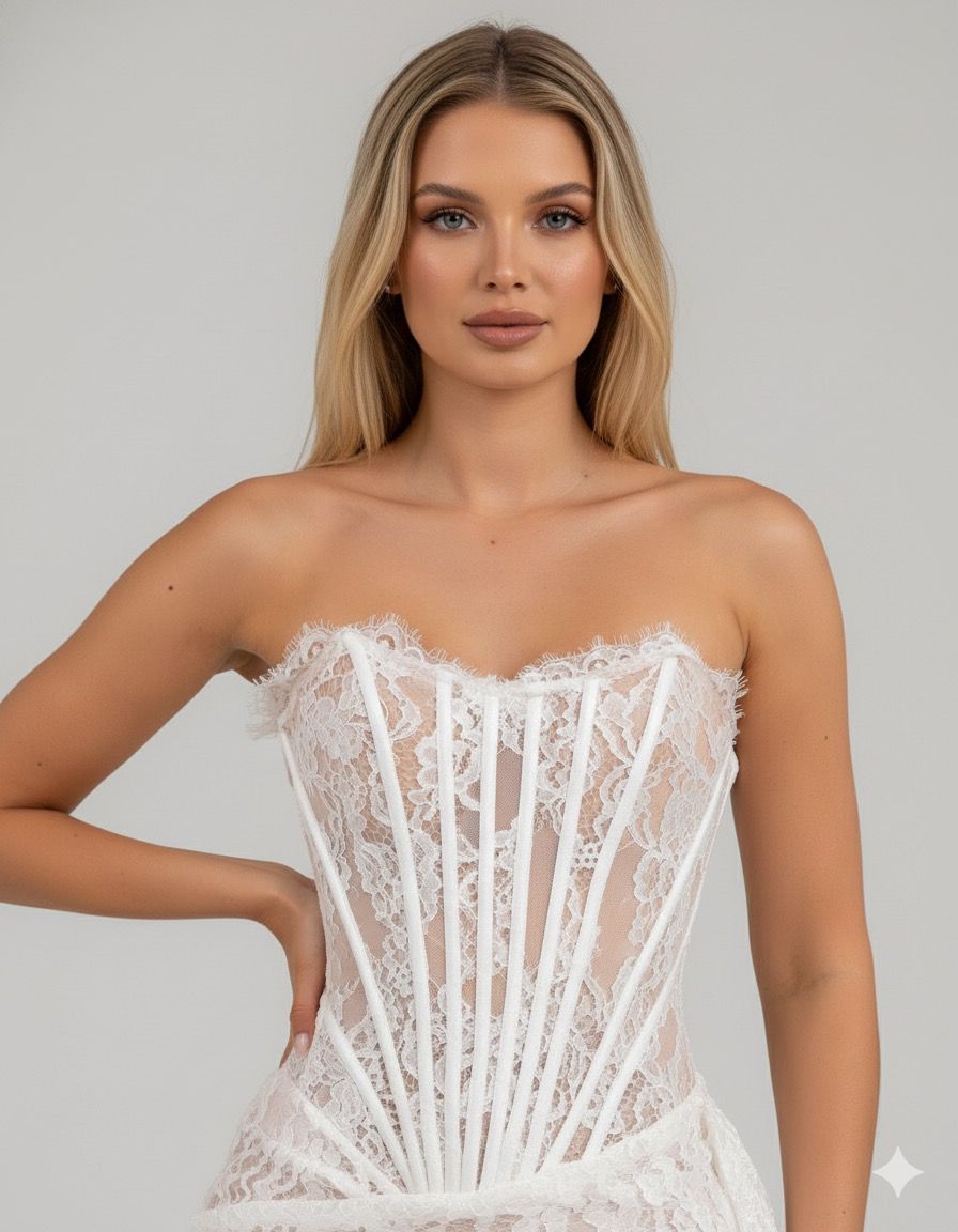 Vestido Curto Corset de Renda Modern Dubai