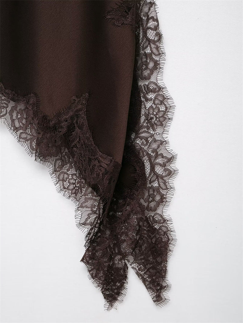 Vestido Curto Cetim Tendência Modern Daily