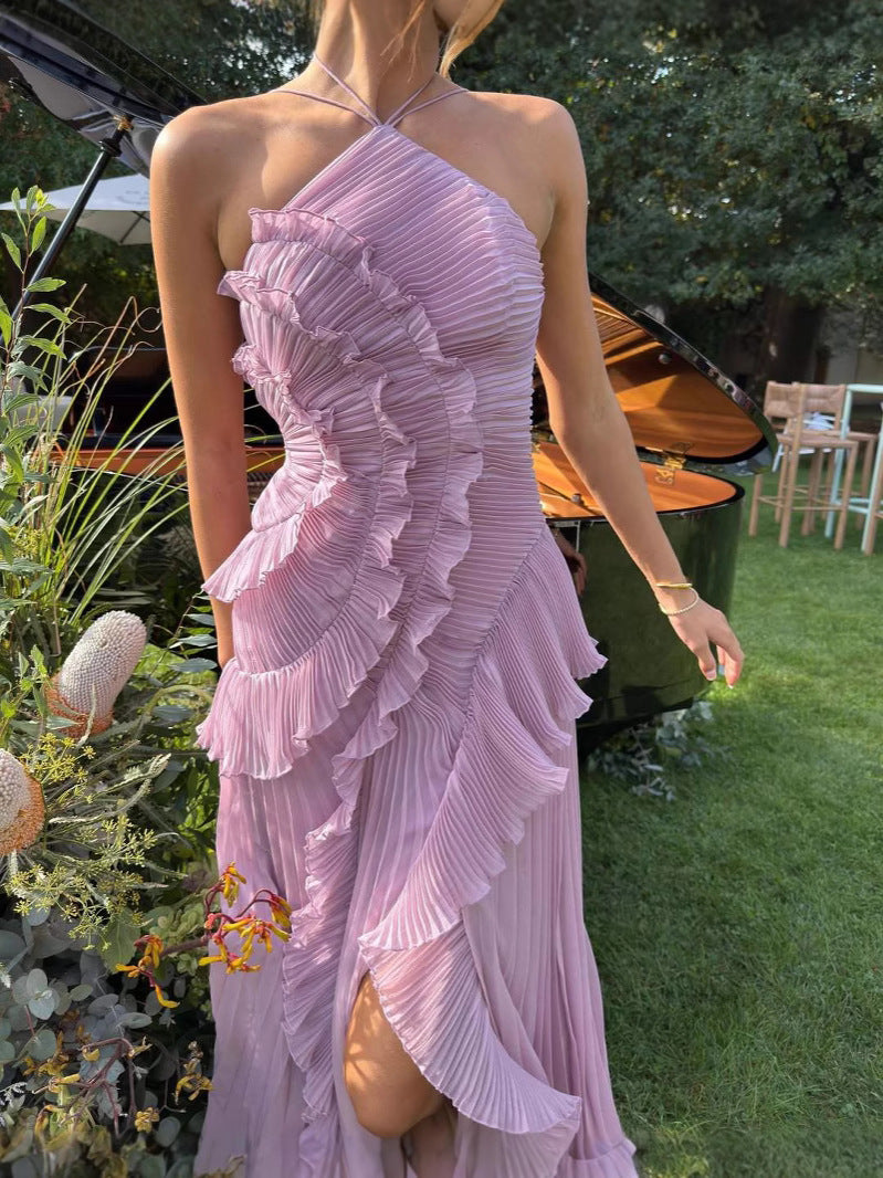 Vestido Assimétrico Tendência Modern Lilac