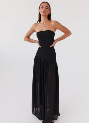 Vestido Longo Tomara que Caia  Com Fenda Modern Eden