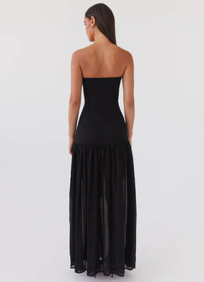 Vestido Longo Tomara que Caia  Com Fenda Modern Eden