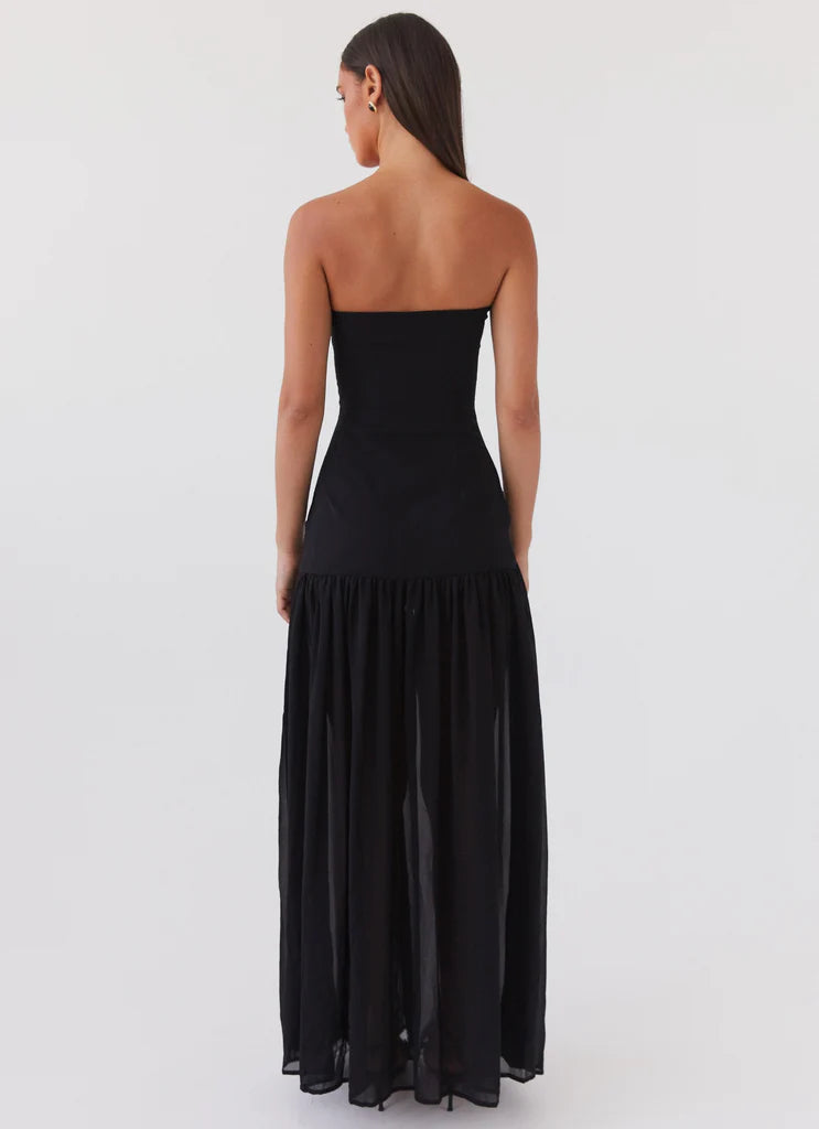 Vestido Longo Tomara que Caia  Com Fenda Modern Eden