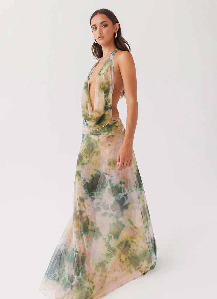 Vestido Longo Decote Frontal Modern Serena