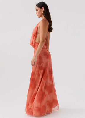 Vestido Longo Decote Frontal Modern Serena