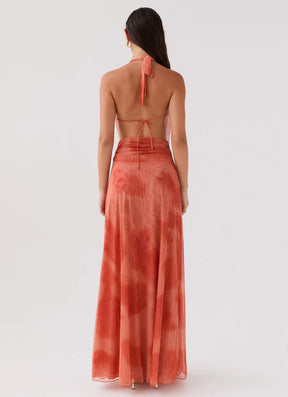 Vestido Longo Decote Frontal Modern Serena