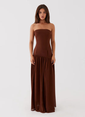 Vestido Longo Tomara que Caia  Com Fenda Modern Eden