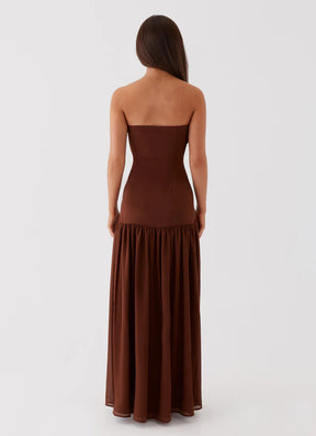 Vestido Longo Tomara que Caia  Com Fenda Modern Eden