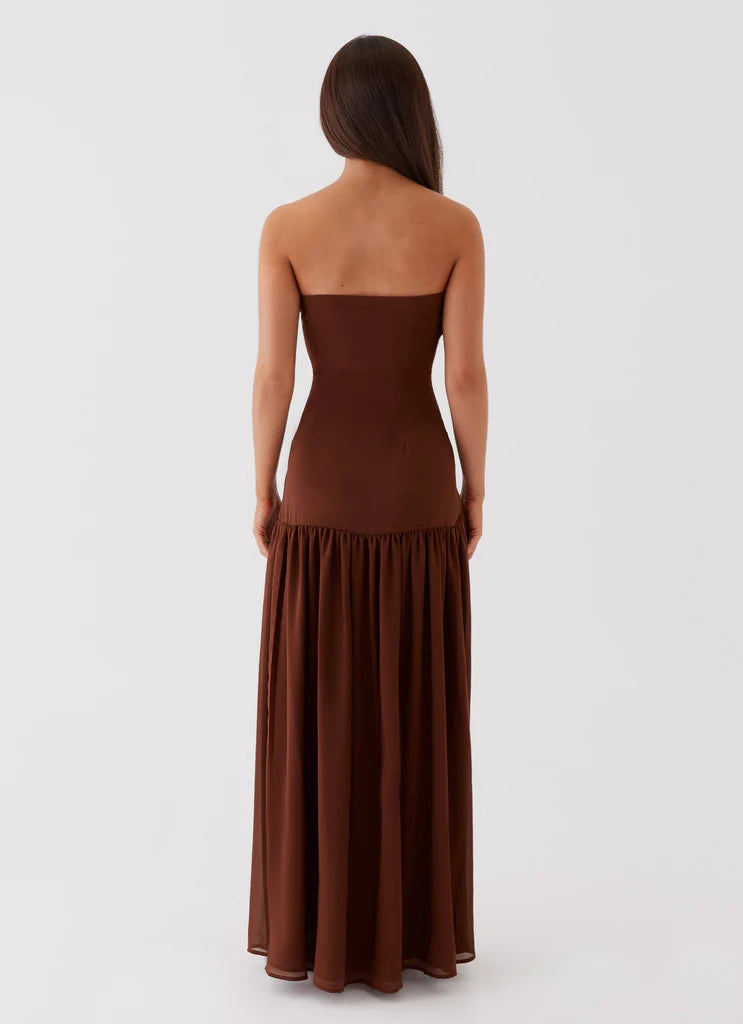Vestido Longo Tomara que Caia  Com Fenda Modern Eden