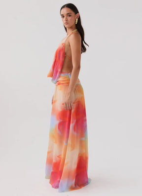 Vestido Longo Decote Frontal Modern Serena