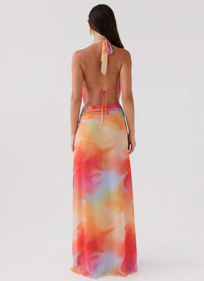 Vestido Longo Decote Frontal Modern Serena