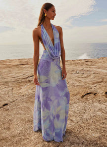 Vestido Longo Decote Frontal Modern Serena