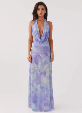 Vestido Longo Decote Frontal Modern Serena