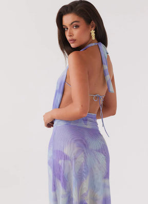Vestido Longo Decote Frontal Modern Serena
