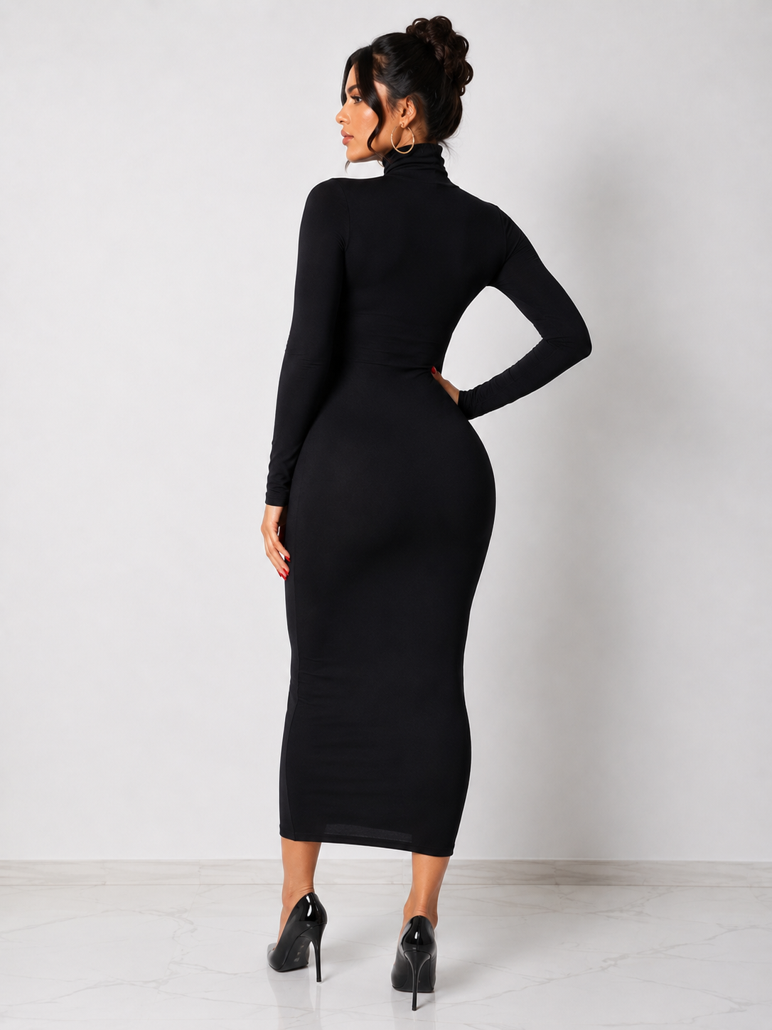 Vestido Midi Gola Alta Modern Verona